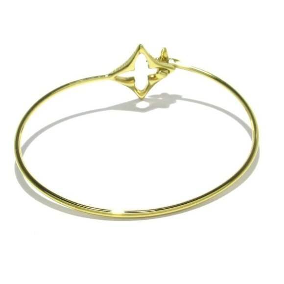 100% Authentic  LOUIS VUITTON Rigid Flower Gram Gold Bracelet - Picture 3 of 9